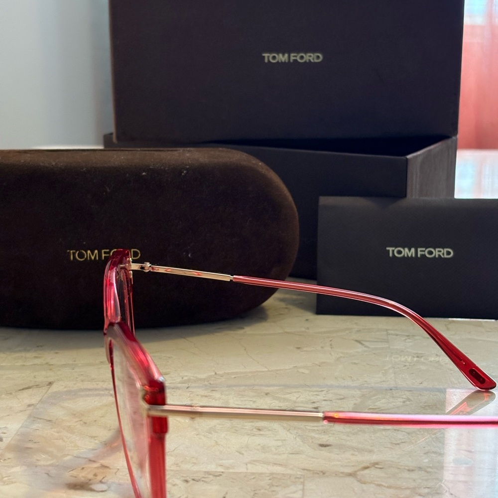 Tom Ford Red Glasses. You can add your prescription.